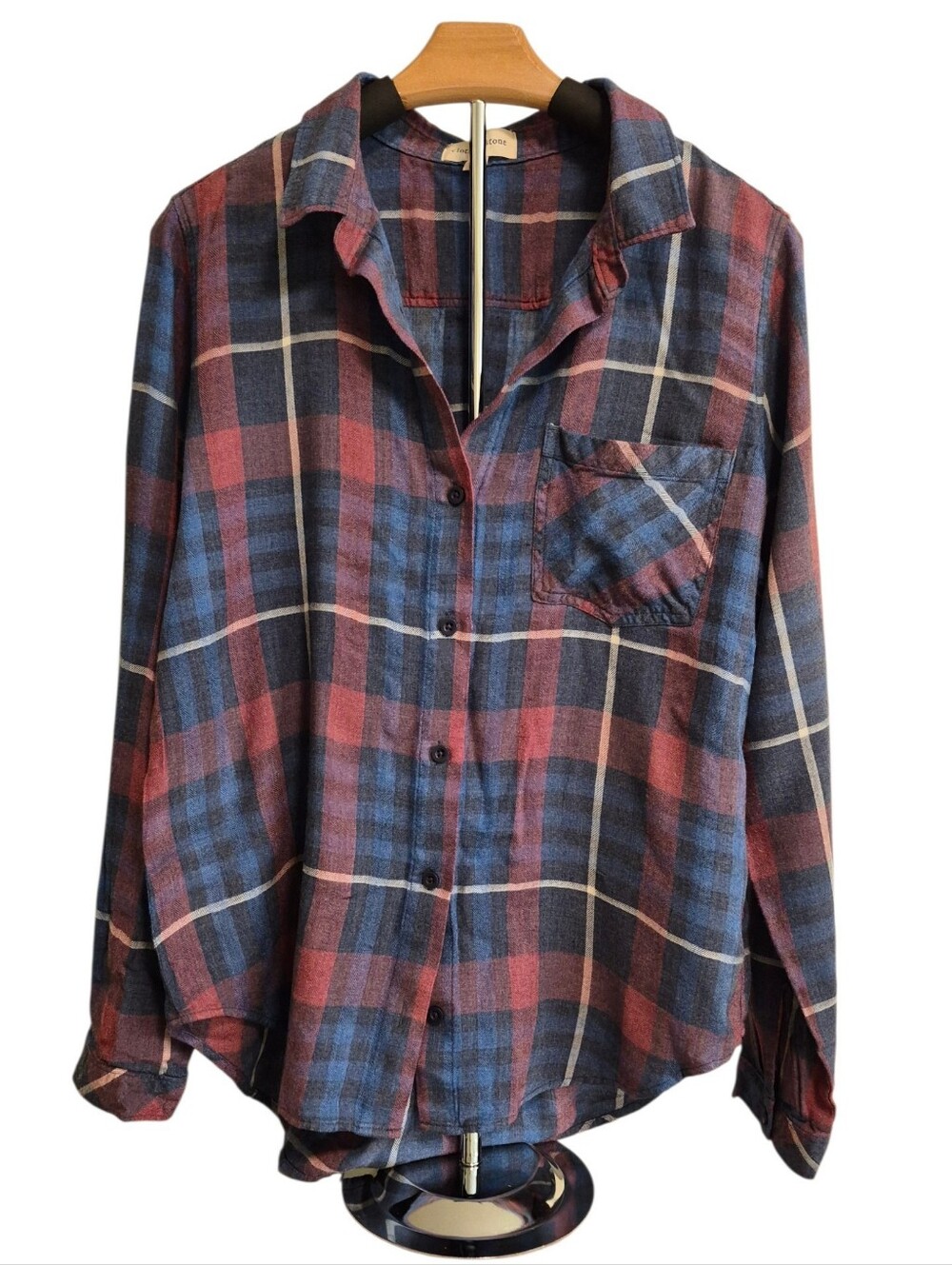 Cloth & Stone Aurora Plaid Button Down Shirt -  Size Large